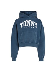 TOMMY HILFIGER TH JEANS Women's hooded sweatshirt dark night navy - Women's Sweatshirts - 4
