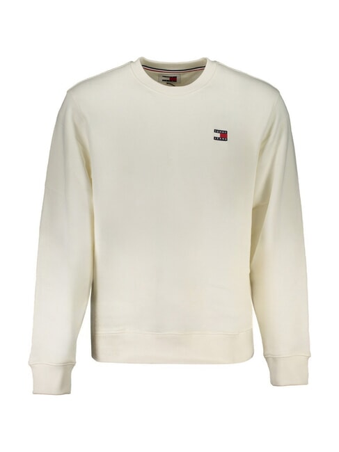 TH JEANS MINI FLAG Cotton sweatshirt ancient white - Sweatshirts