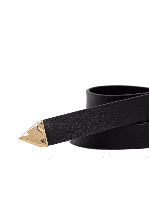 HEART Thin belt with heart buckle BLACK - Belts