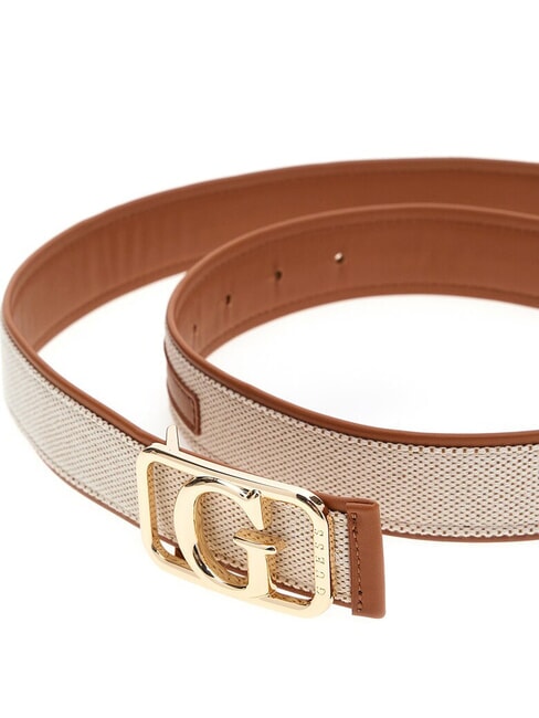 SEBINA Belt with canvas insert caramel multi - Belts