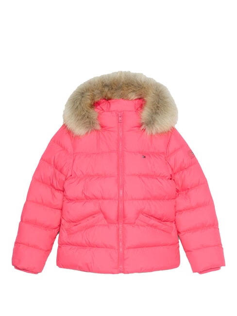 TH  Down jacket with hood hot magenta - Baby Jackets