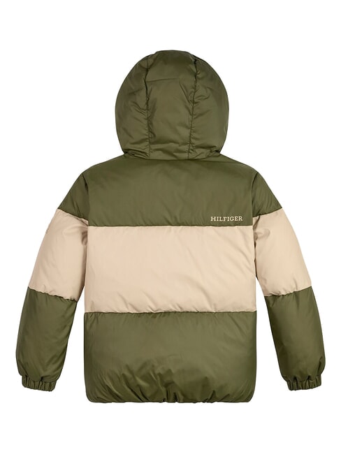 TH KIDS Hooded jacket green beige color block - Baby Jackets