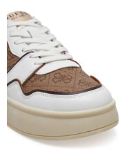 GUESS WINNO II Sneakers with 4G logo inserts Beige / Brown - Men’s shoes - 4
