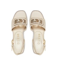 GUESS TANVEE High wedge espadrille sandals cream/gold - Women&rsquo;s shoes - 3
