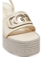 GUESS TANVEE High wedge espadrille sandals cream/gold - Women&rsquo;s shoes - 4