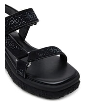 GUESS LODE Platform sandals with rhinestones BLACK - Women’s shoes - 4