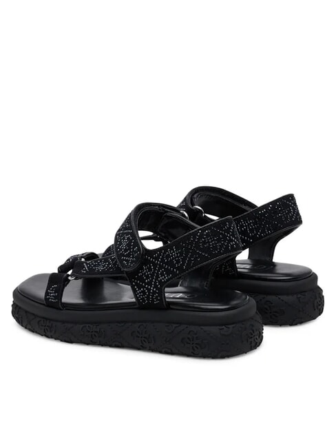LODE Platform sandals with rhinestones BLACK - Women’s shoes