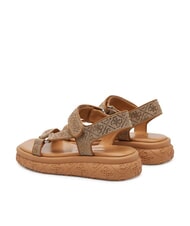 GUESS LODE2 Sandals with strap and rhinestones Beige / Brown - Women’s shoes - 5
