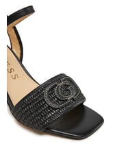 GUESS GANIKA High sandals with raffia band BLACK - Women’s shoes - 4