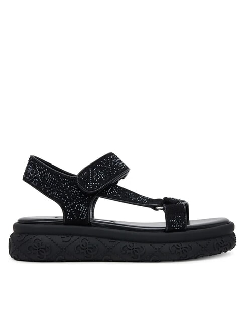 LODE Platform sandals with rhinestones BLACK - Women&rsquo;s shoes