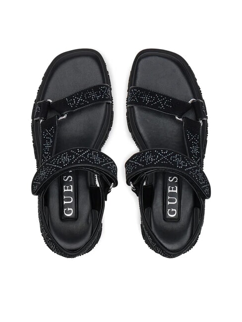 LODE Platform sandals with rhinestones BLACK - Women&rsquo;s shoes