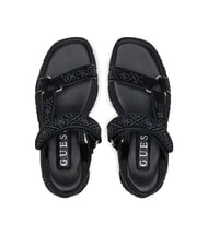 GUESS LODE Platform sandals with rhinestones BLACK - Women&rsquo;s shoes - 3