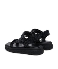 GUESS LODE Platform sandals with rhinestones BLACK - Women’s shoes - 5