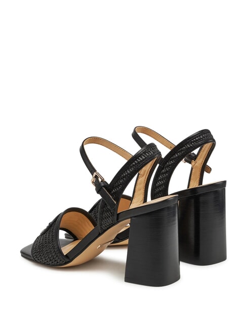 GANIKA High sandals with raffia band BLACK - Women’s shoes