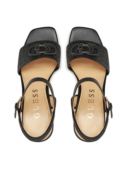 GANIKA High sandals with raffia band BLACK - Women&rsquo;s shoes