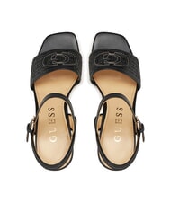 GUESS GANIKA High sandals with raffia band BLACK - Women&rsquo;s shoes - 3