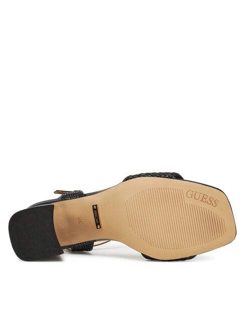 GANIKA High sandals with raffia band BLACK - Women’s shoes