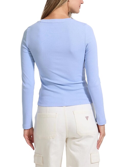 EMBRO Long-sleeved ribbed T-shirt fresh zendy blue - T-shirt