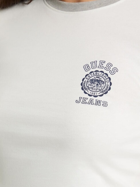 LOGO STAMP Slim fit short sleeve T-shirt pure white heather - T-shirt