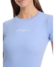 GUESS JEANS EMBRO SLIM Ribbed short-sleeved T-shirt fresh zendy blue - T-shirt - 3