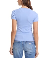 GUESS JEANS EMBRO SLIM Ribbed short-sleeved T-shirt fresh zendy blue - T-shirt - 2