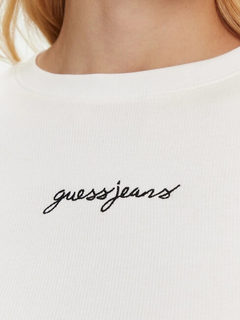 EMBRO SLIM Ribbed short-sleeved T-shirt purwhite - T-shirt