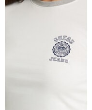 GUESS JEANS LOGO STAMP Slim fit short sleeve T-shirt pure white heather - T-shirt - 3