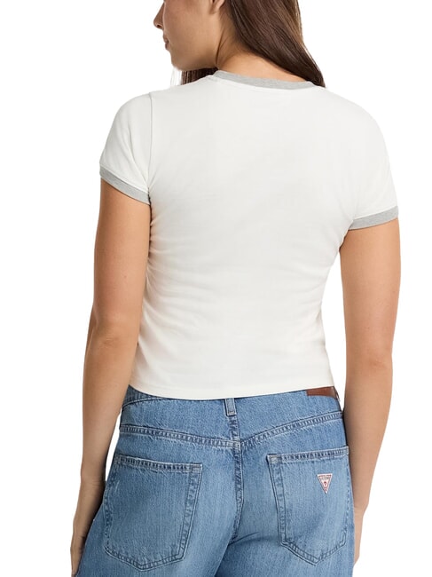 LOGO STAMP Slim fit short sleeve T-shirt pure white heather - T-shirt