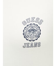 GUESS JEANS LOGO STAMP Slim fit short sleeve T-shirt pure white heather - T-shirt - 4