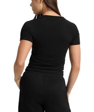 GUESS JEANS LOGO CALIFORNIA Short sleeve stretch cropped t-shirt - T-shirt