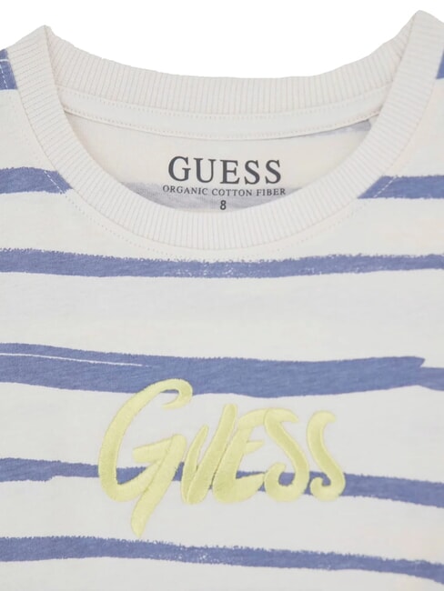 KIDS Striped short-sleeved T-shirt blue grey fantasy - Child T-shirt