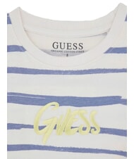 GUESS KIDS Striped short-sleeved T-shirt blue grey fantasy - Child T-shirt - 3