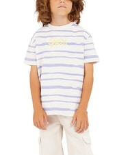 GUESS KIDS Striped short-sleeved T-shirt blue grey fantasy - Child T-shirt - 4