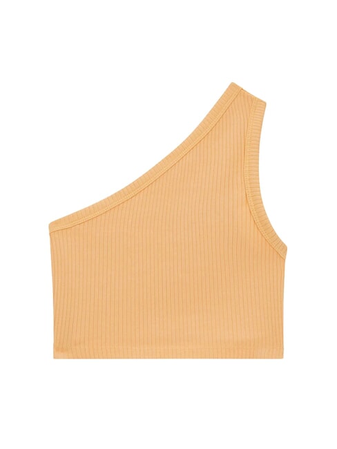 KIDS GARMENT Ribbed one-shoulder top tangerine sorbet - Child T-shirt