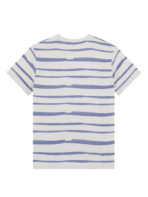 KIDS Striped short-sleeved T-shirt blue grey fantasy - Child T-shirt
