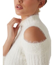 GUESS FUZZY TAKARA High neck cut out sweater dovwhi - Women's Sweaters - 3