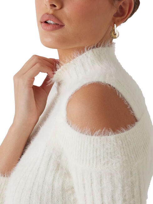 FUZZY TAKARA High neck cut out sweater dovwhi - Women's Sweaters