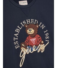 GUESS KIDS ACTIVE Crewneck sweatshirt with teddy bear smartblue - Baby Sweatshirt - 3
