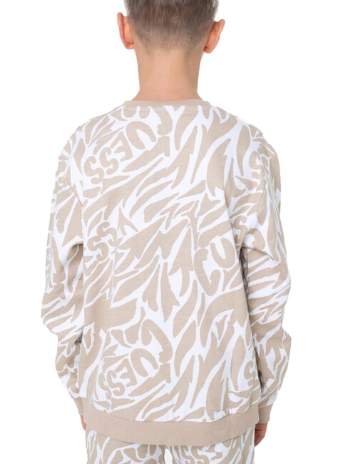 KIDS ACTIVE Crewneck sweatshirt with all-over print zebra tan print - Baby Sweatshirt