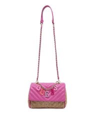 GUESS GIRL Mini bag with logo charm pink burst - Women’s Bags - 3