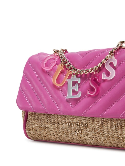 GIRL Mini bag with logo charm pink burst - Women’s Bags