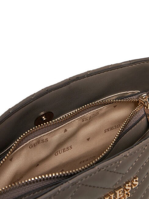 ANNING Quilted shoulder bag dark taupe - Women’s Bags