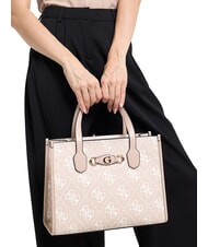 GUESS IZZY 2 Tote bag with shoulder strap sand logo - Women’s Bags - 6