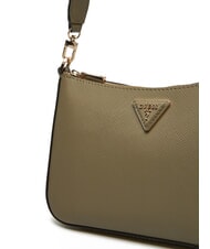 GUESS ECO JAZLYNN Saffiano print shoulder bag sage - Women’s Bags - 3