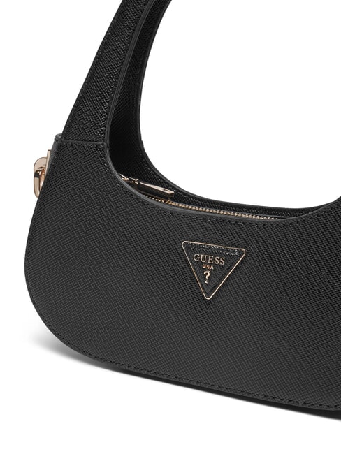 ECO JAZYLYNN ST Saffiano Hobo Bag with Shoulder Strap BLACK - Women’s Bags