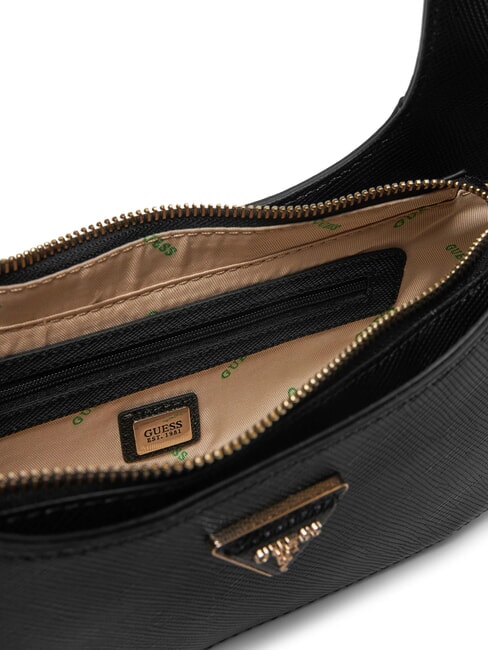 ECO JAZYLYNN ST Saffiano Hobo Bag with Shoulder Strap BLACK - Women’s Bags