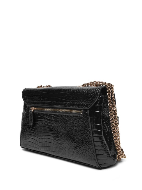 SILVYE Convertible bag with crocodile print BLACK - Women’s Bags