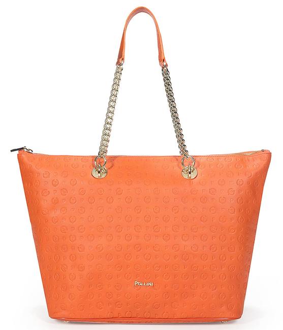Embossed Heritage Over-the-shoulder shopping bag ORANGE - Women&rsquo;s Bags