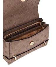 GUESS ZARELA Handbag satchel dark taupe logo - Women’s Bags - 4