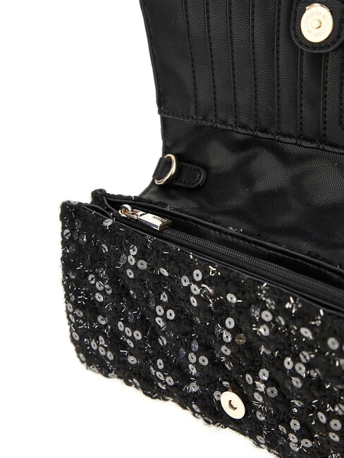 GIULLY Sequin clutch bag black gold - Women’s Bags
